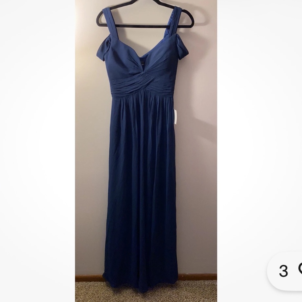 Lulu's Deep Blue Pleated Dress